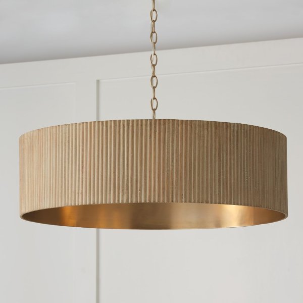 Capital Lighting Donovan 4 - Light Chandelier in White Wash/Matte Brass