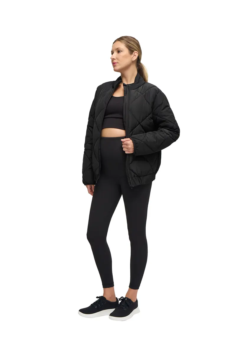 Expandable Raglan Sleeve Maternity Puffer Jacket