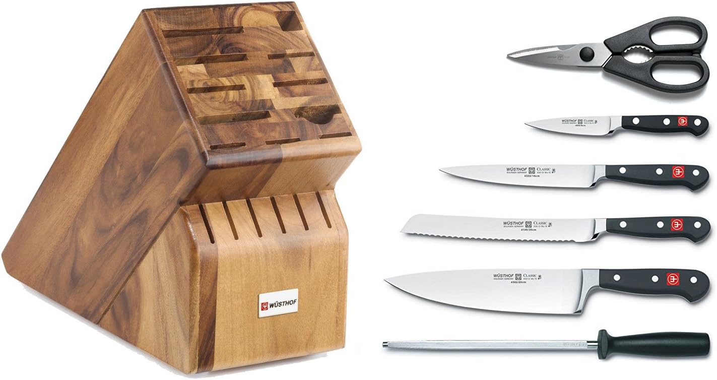 Wusthof Classic 7 Piece Acacia Knife Block Set