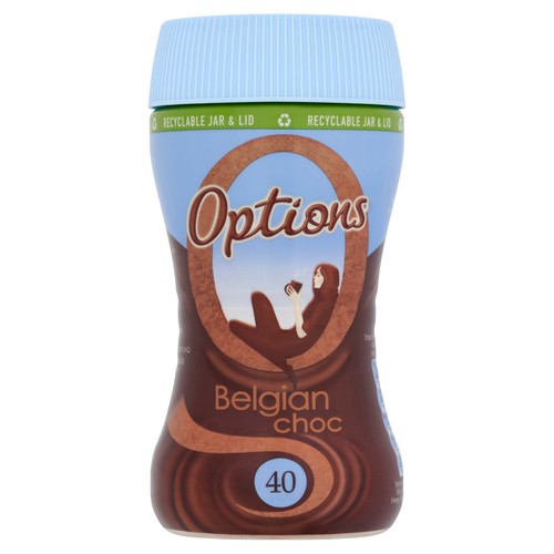 Options Belgian Hot Chocolate, 220g Jar