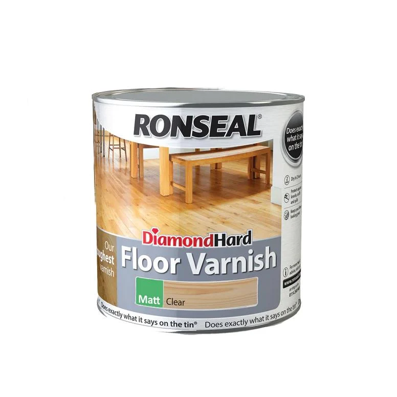 Ronseal Matt Diamond Hard Floor Varnish - Clear - 2.5L