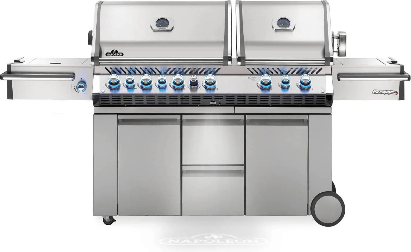 Napoleon Prestige PRO 825 Gas Grill with Power Side Burner, Infrared Rear & Bottom Burners- PRO825RSBI