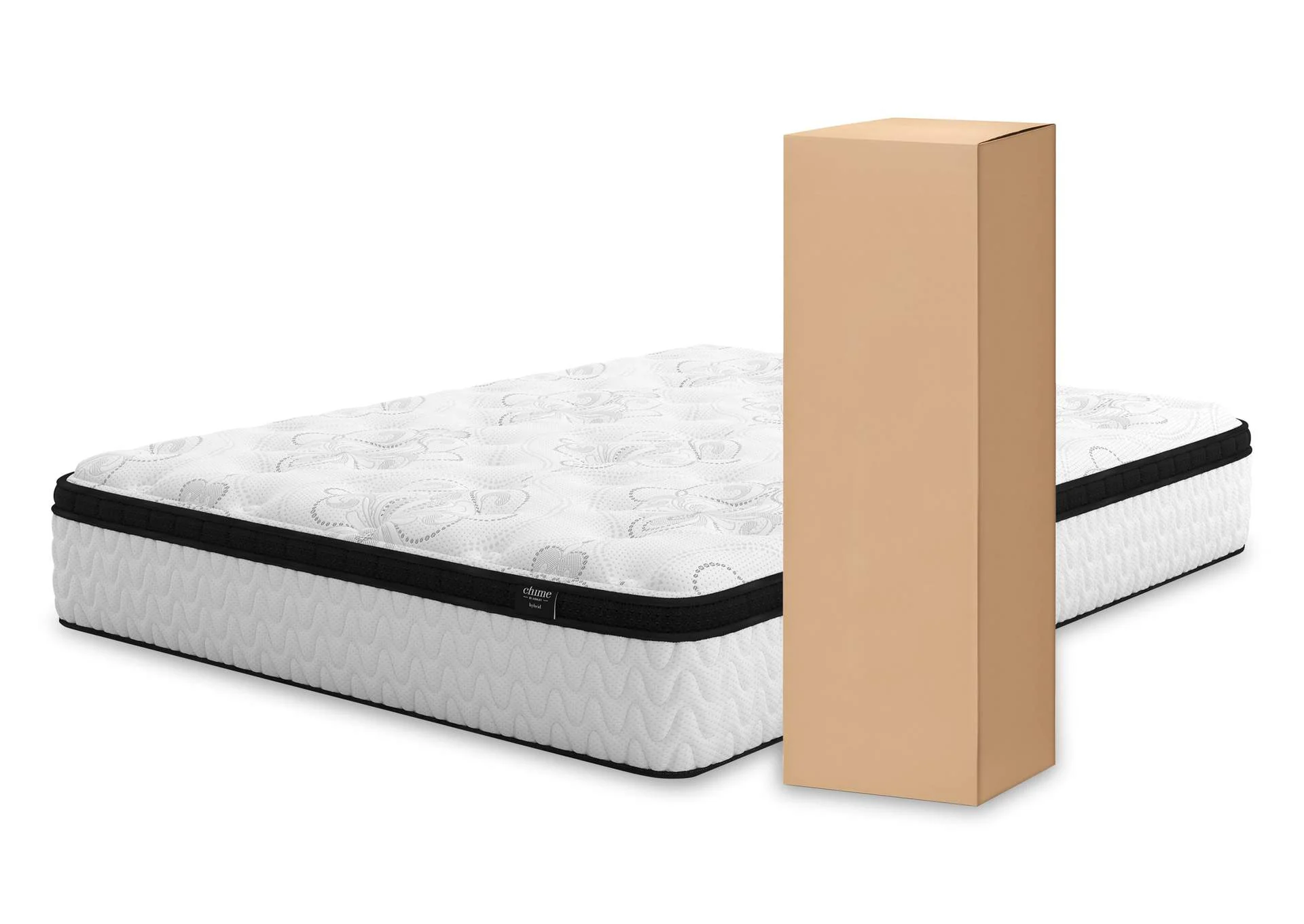 Alisdair Queen Sleigh Bed with Chime 12 Inch Hybrid Mattress
