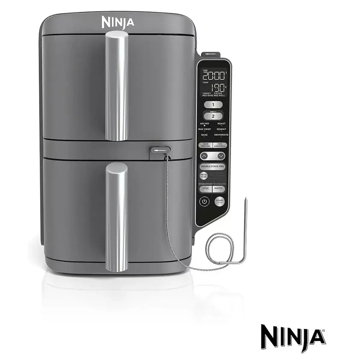 Ninja Double Stack XL 2-Level Air Fryer with Smart Cook System 9.5L SL451UK