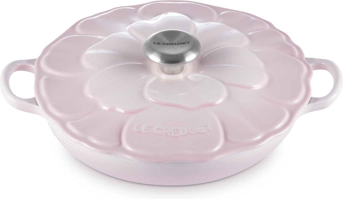 Braadpan Le Creuset Campagnard Bloesem Signature Shell Pink 26 cm