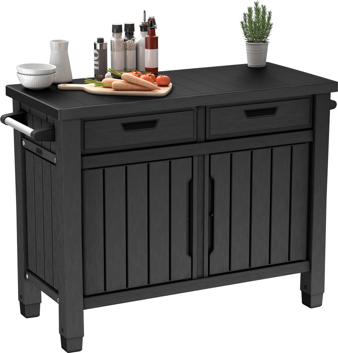 Unity XL Barbecue Tafel -134x52x90cm - Antraciet