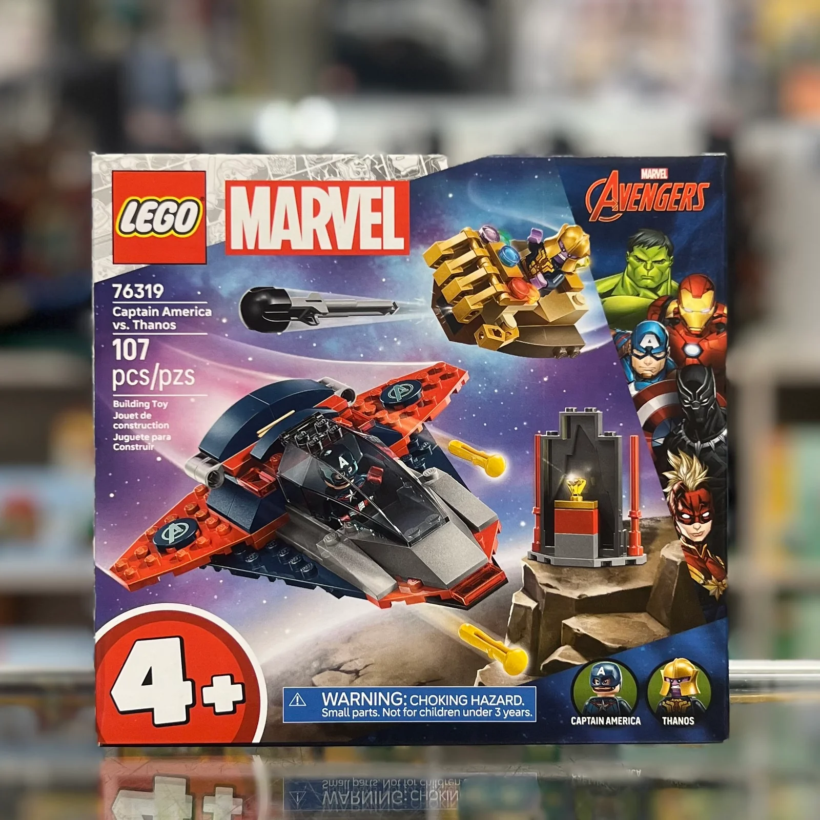 LEGO Marvel Captain America vs. Thanos Building Toy - Pretend Play Set for Boys & Girls, Ages 4+ - Kids Building Blocks W/ 2 Super Hero Toy Minifigures - Gift Idea for Birthdays - 76319