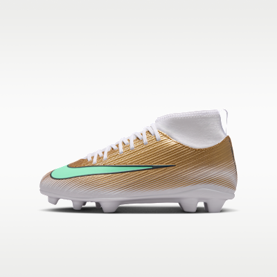 Nike Kids Zoom Mercurial Superfly 11 Club Kylian Mbappe FG/MG Metallic Gold