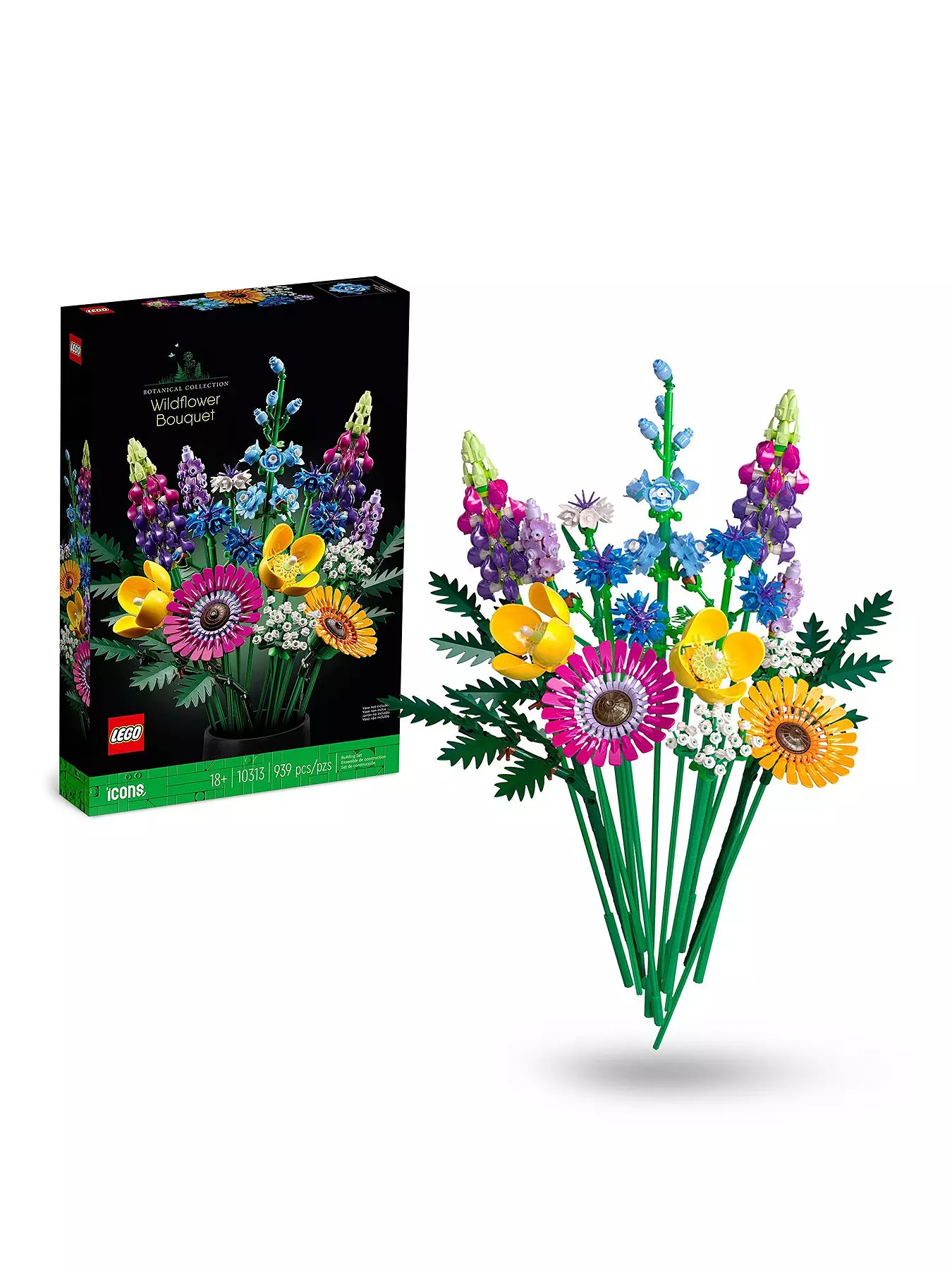 LEGO Icons Wildflower Bouquet Flowers Set for Adults 10313