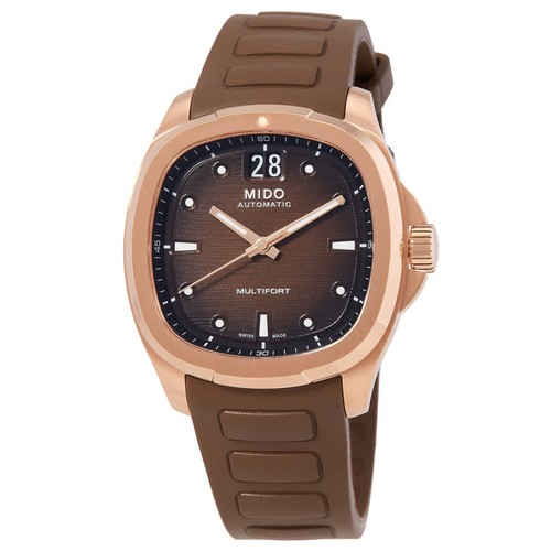 Mido Unisex Multifort Brown Swiss Automatic Watch, 40mm