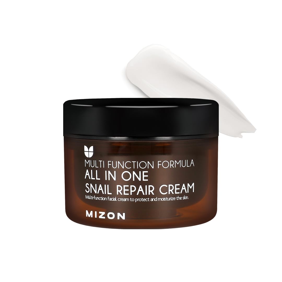 MIZON All-In-One Snail Repair Cream – 120ml Snail Mucin Hydrating Anti-Aging Moisturizer