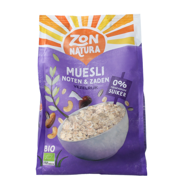 Zonnatura Muesli noten zaden biologisch 375 gram