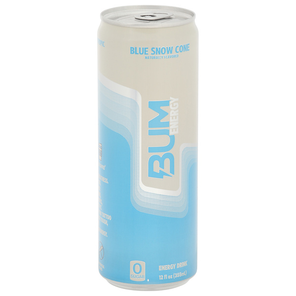 Bum Blue Snow Cone Energy Drink 12 pack/12 oz cans