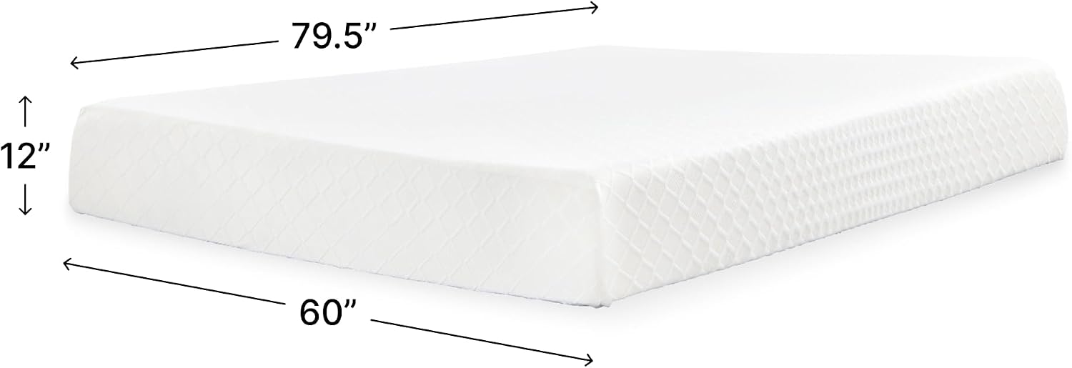 Chime 12 Inch Plush Memory Foam Queen Mattress