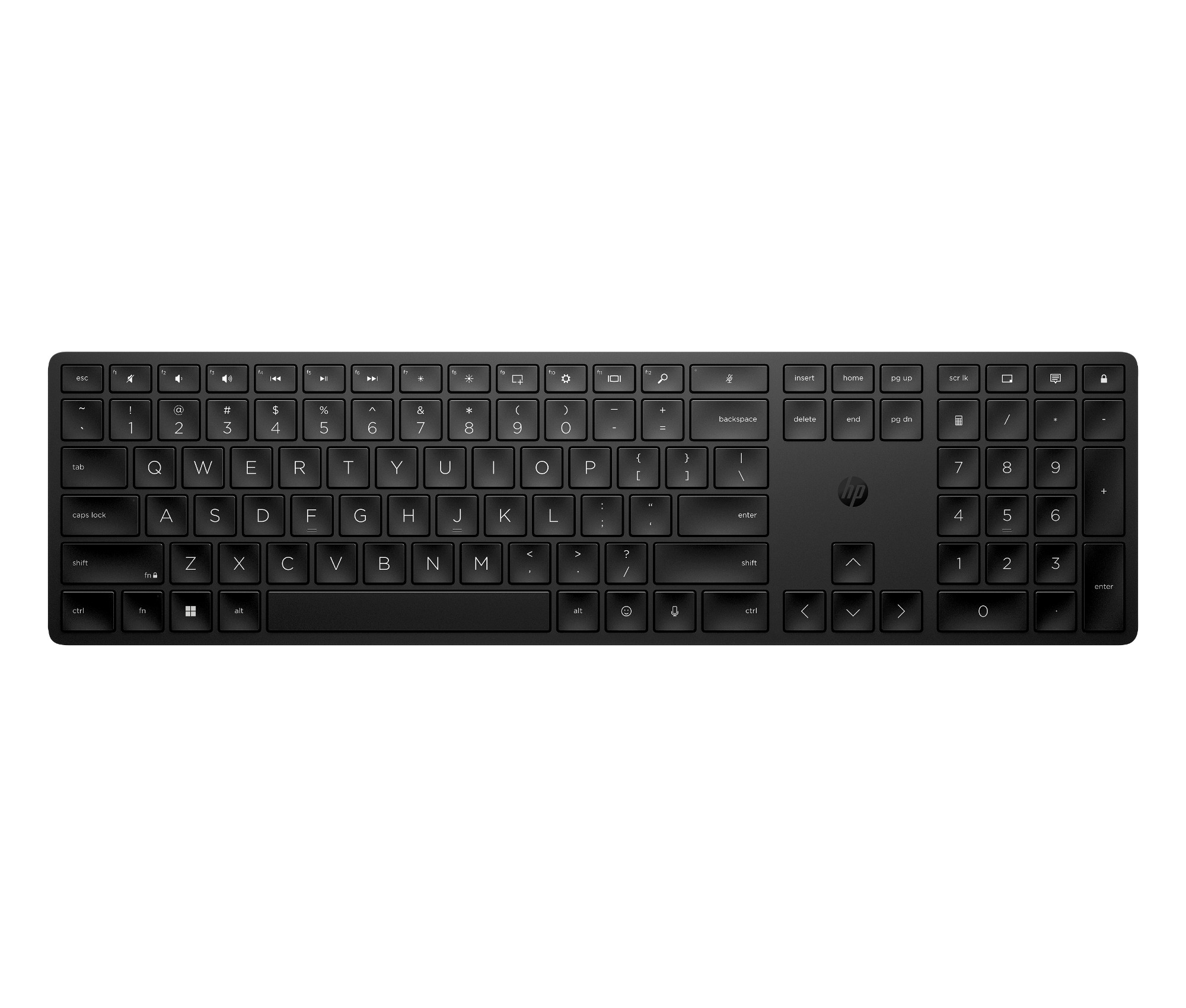HP 450 Programmable Wireless Keyboard with 20+ Programmable Keys | Adjustable Incline | 20+ month Battery Life | Made from 60% Recycled Materials | Black