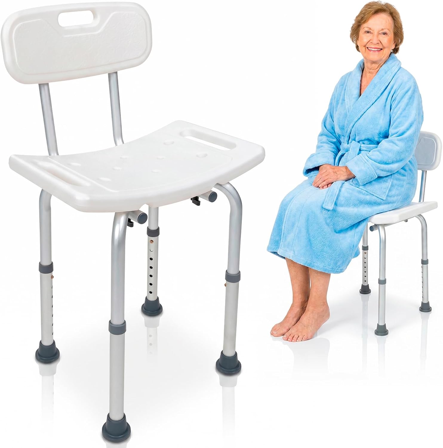Shower Chair - Bath Seat for Elderly & Handicapped