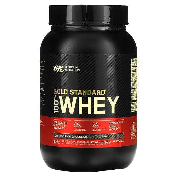 Gold Standard Whey Double Rich Chocolate 2lb by Optimum Nutrition