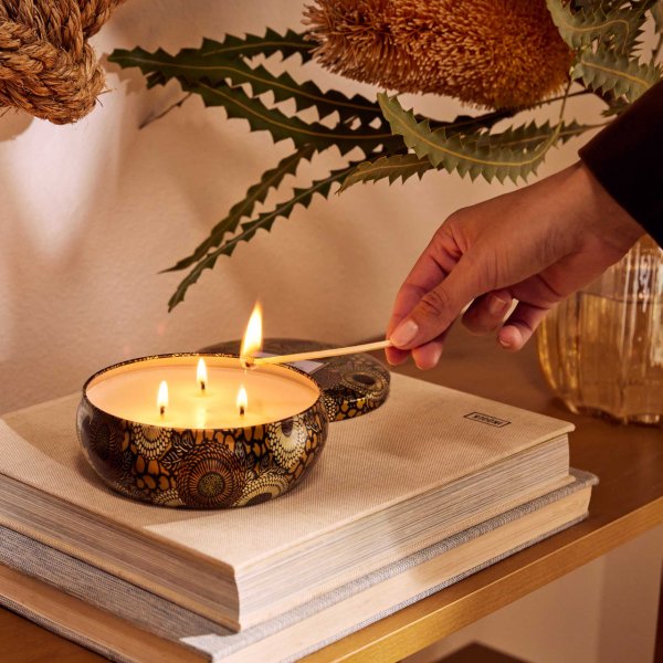 BALTIC AMBER 3 WICK TIN CANDLE