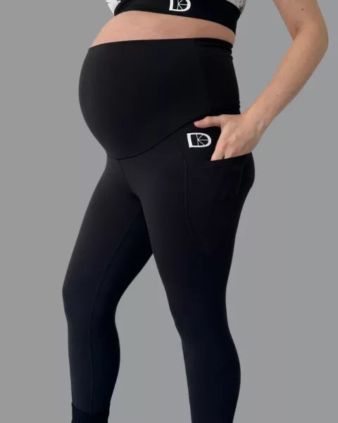Maternity & Postnatal Active Support Leggings | Black