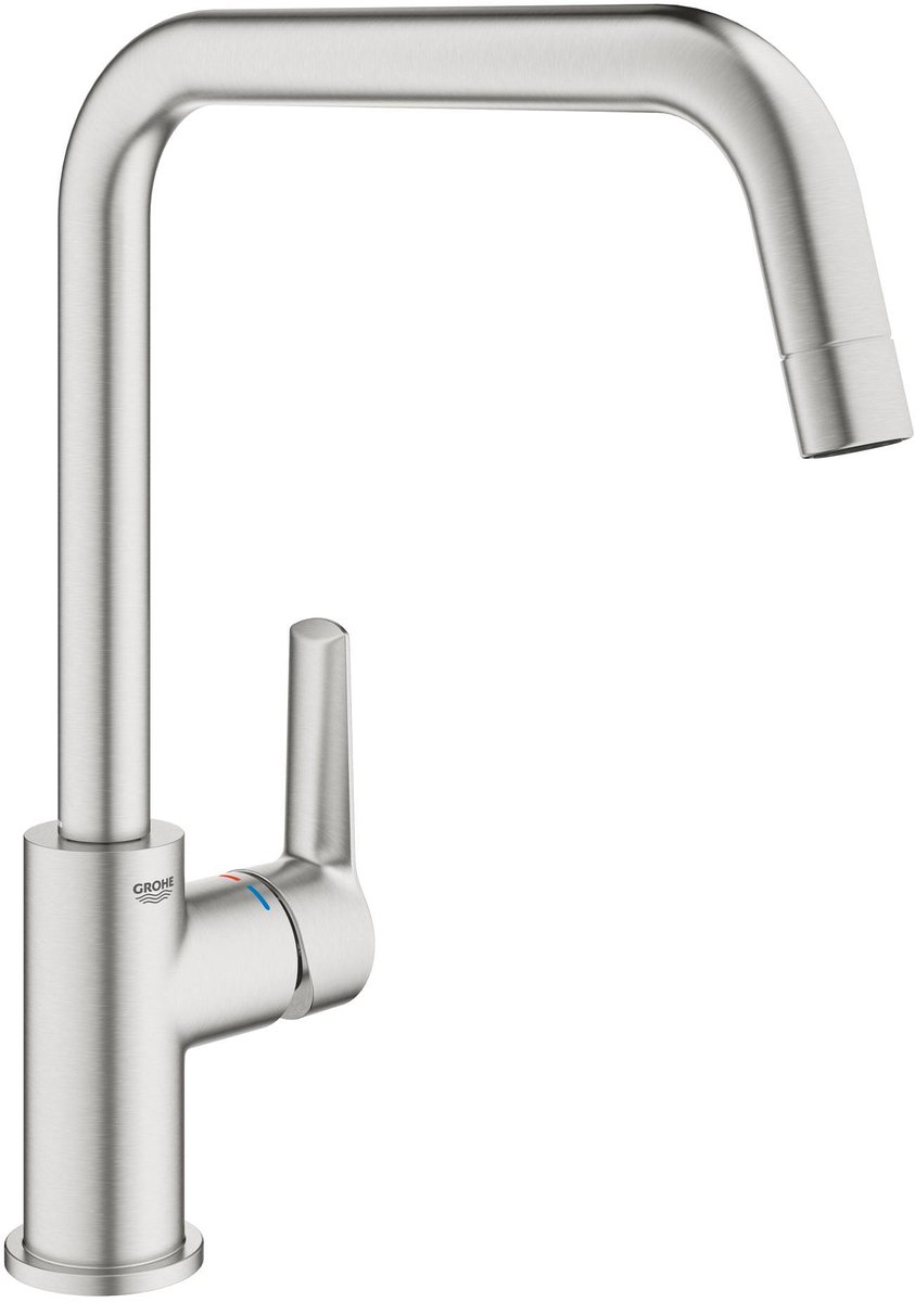 Grohe kitchen faucet Start high U-spout QuickFix supersteel (stainless steel look)