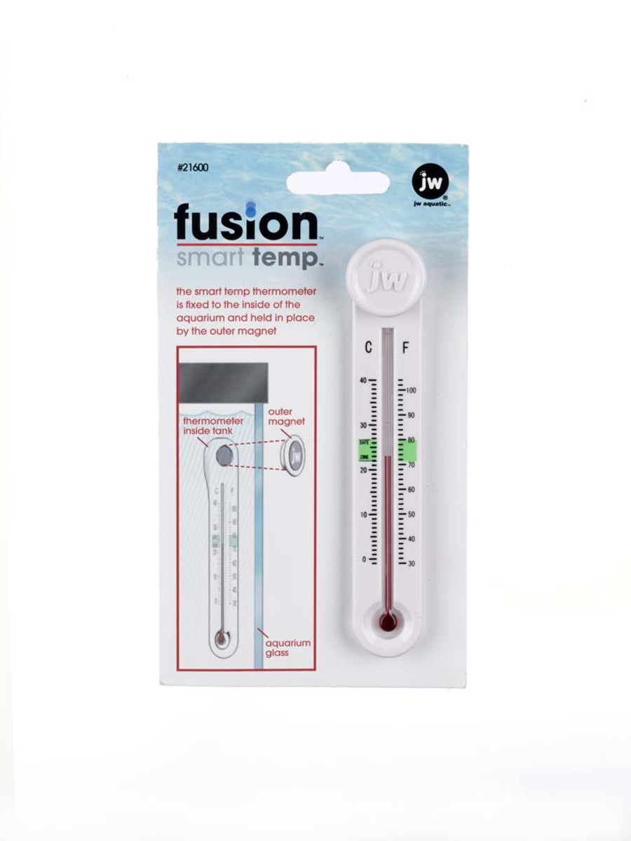JW Pet Fusion Smart Temp Aquarium Thermometer White 1ea/One Size