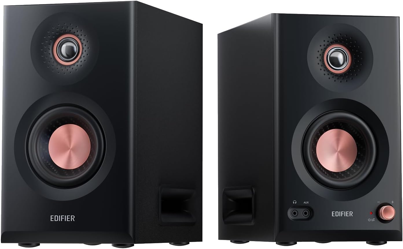 Edifier MR5 Tri-amped Powered Studio Monitor Speakers, Black