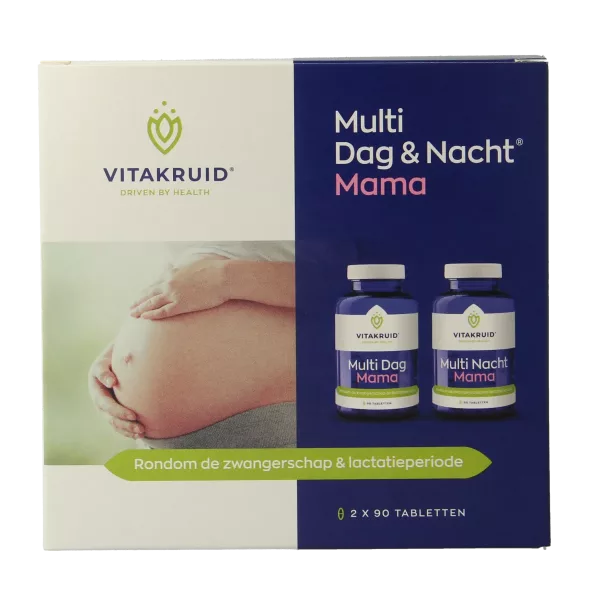 Vitakruid Multi Dag & Nacht Mama 100% Vegan 2 x 90 180 Tabletten