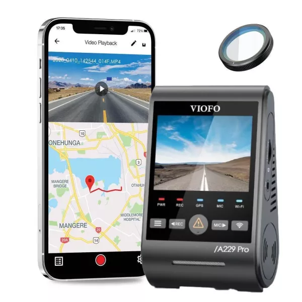 VIOFO A229 Pro 1CH | 4K UHD 30FPS Dash Cam with 8MP Sony STARVIS 2 IMX678, Super Night Vision 2.0, Multi-Exposure HDR, Quad GPS & 5GHz Wi-Fi