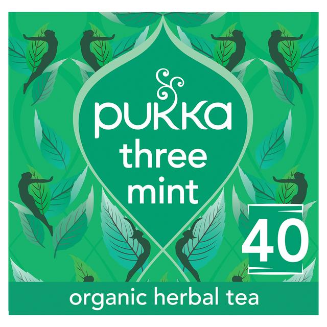 Pukka Organic Three Mint Home Compostable Herbal Tea Bags x40 64g