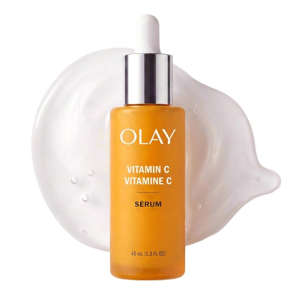 Olay Vitamin C Serum, Brightening Face Serum, Peptide 24 for Dry Dull Skin, 1.3fl oz