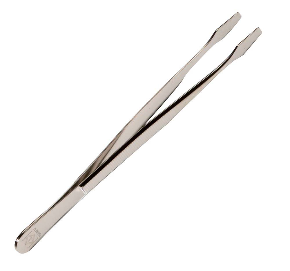 Stamp tongs De-Luxe, 15 cm (6"), with sleeve, straight