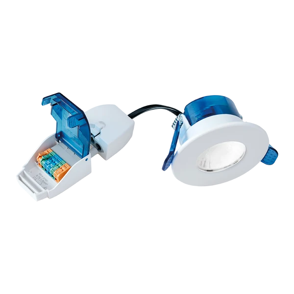 Aurora Adjustable R6 Wattage and CCT Switchable Fire Rated IP65 Downlight White