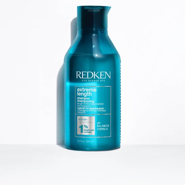 Redken Extreme Length Biotin Shampoo For Longer Hair – Promotes Healthy Hair Growth, Strengthens Damaged Hair, Prevents Hair Breakage, Infused With Biotin