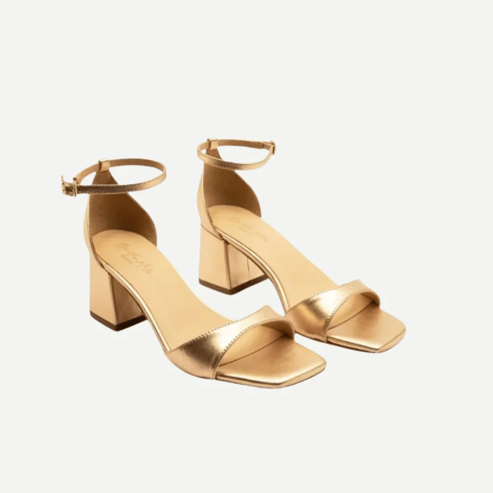 Knightsbridge Low Block Bridal Heeled Sandals