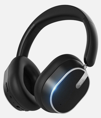 Hybrid Active Noise Cancelling Bluetooth Headphones Wireless Headphones Over Ear, 120H Playtime, Hi-Res Audio, Deep Bass, Memory Foam Ear Cups for Home Office Travel Black