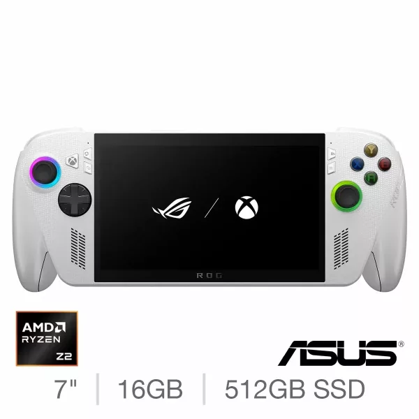 Asus ROG Xbox Ally - 7-inch 120Hz FHD IPS - AMD Ryzen Z2 - 16GB RAM, 512GB SSD - Handheld PC Gaming Console - White