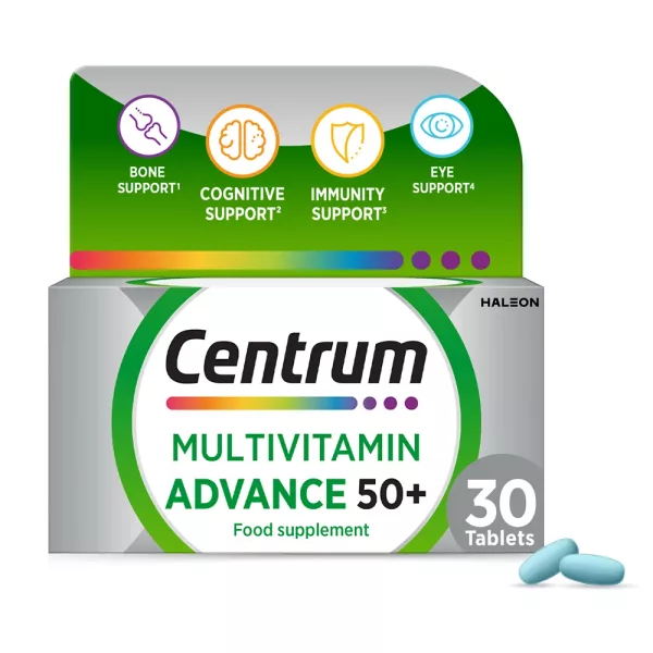 Centrum Advance 50+ Multivitamins & Vitamin Tablets, GLP-1 friendly, 30 Tablets