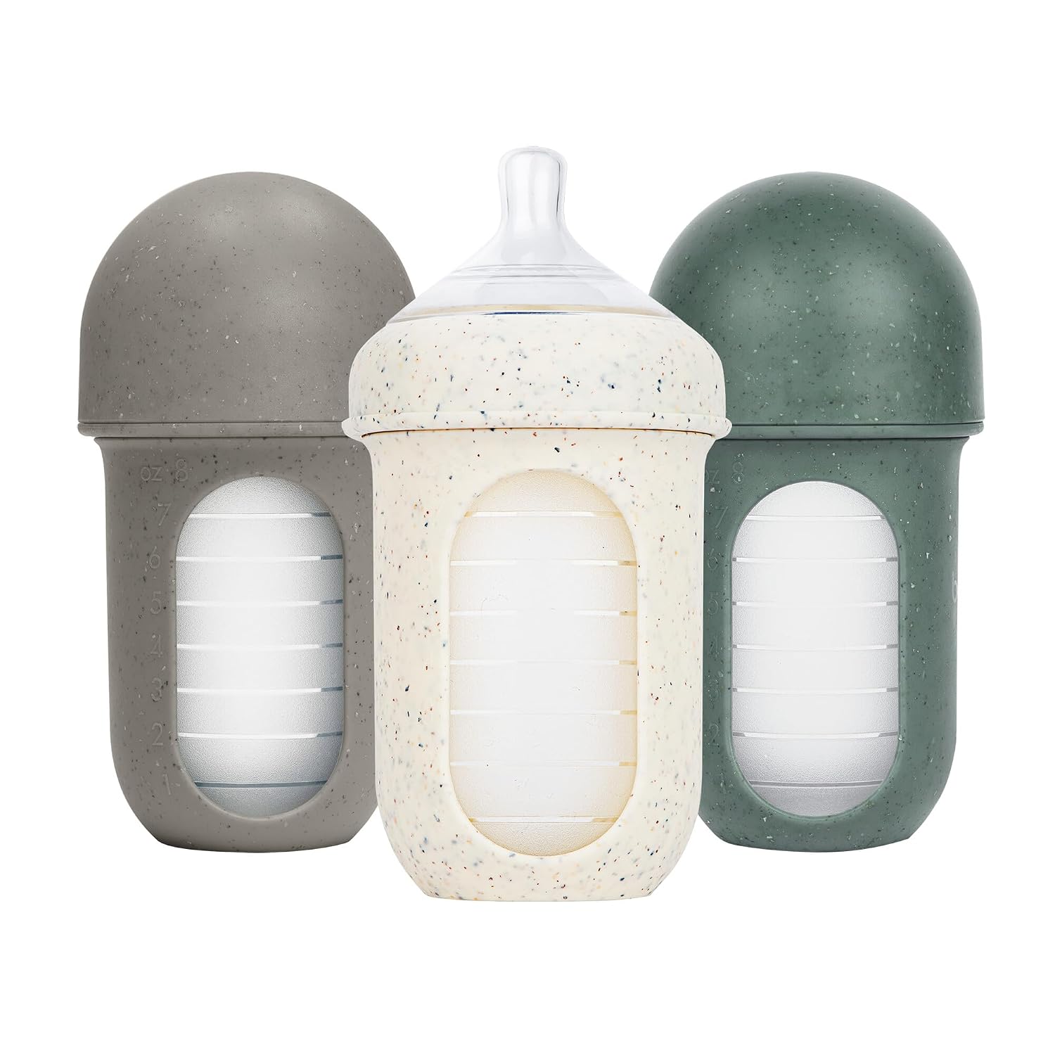 NURSH® 8OZ COLLAPSIBLE SILICONE POUCH BOTTLE 3PK