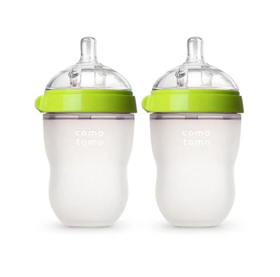 Comotomo Natural Feel Baby Bottle, 2pk - 8 oz - Green