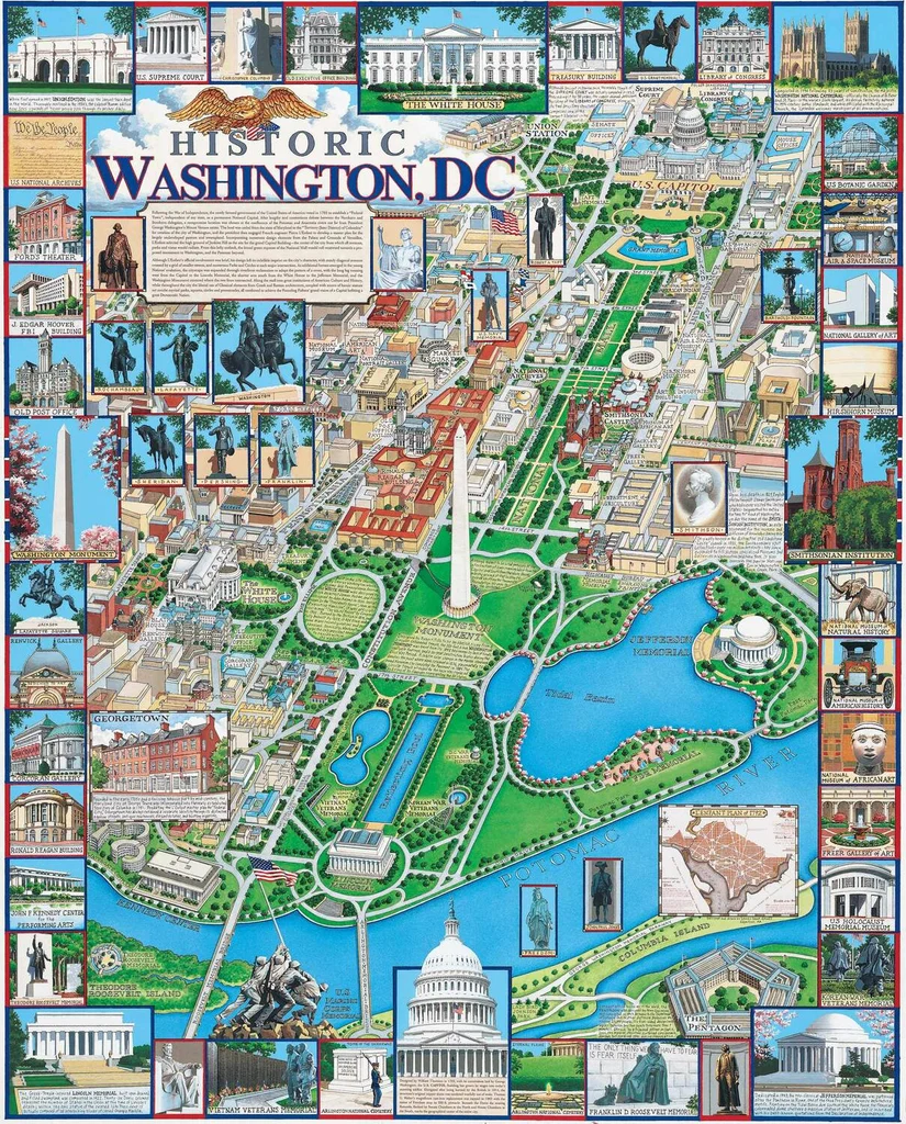 Historic Washington, DC - 1000pc Jigsaw Puzzle by White Mountain