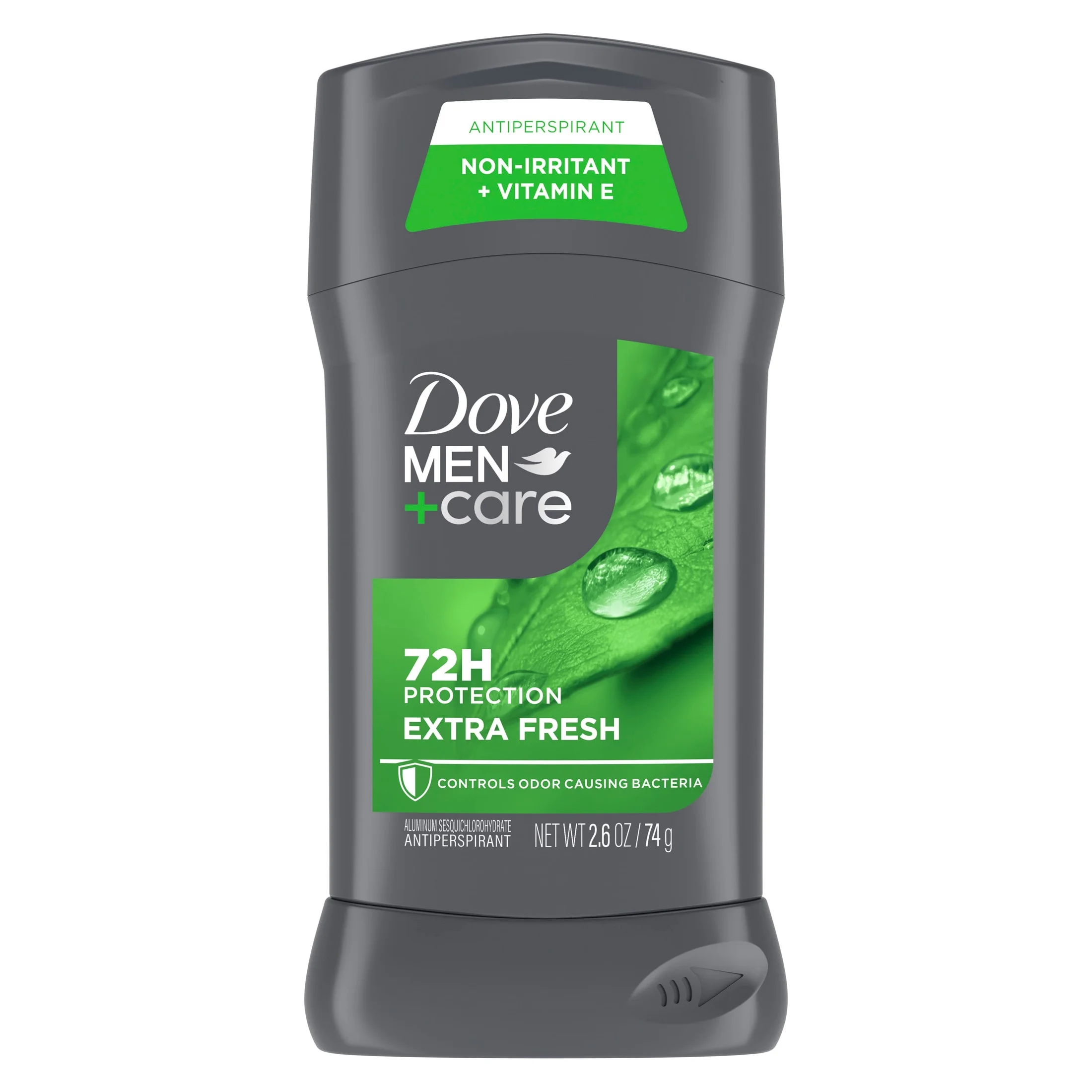 Dove Men+Care Men's Antiperspirant Deodorant Stick With 72-hour Sweat & Odor Protection Extra Fresh With 1/4 Moisturizing Cream & Long-lasting Citrus Scent, 2.6 oz