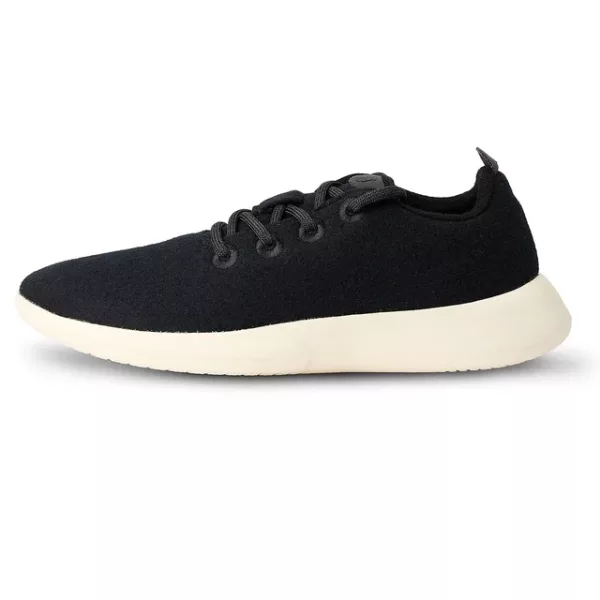 Men's Wool Runner - True Black (Cream Sole)