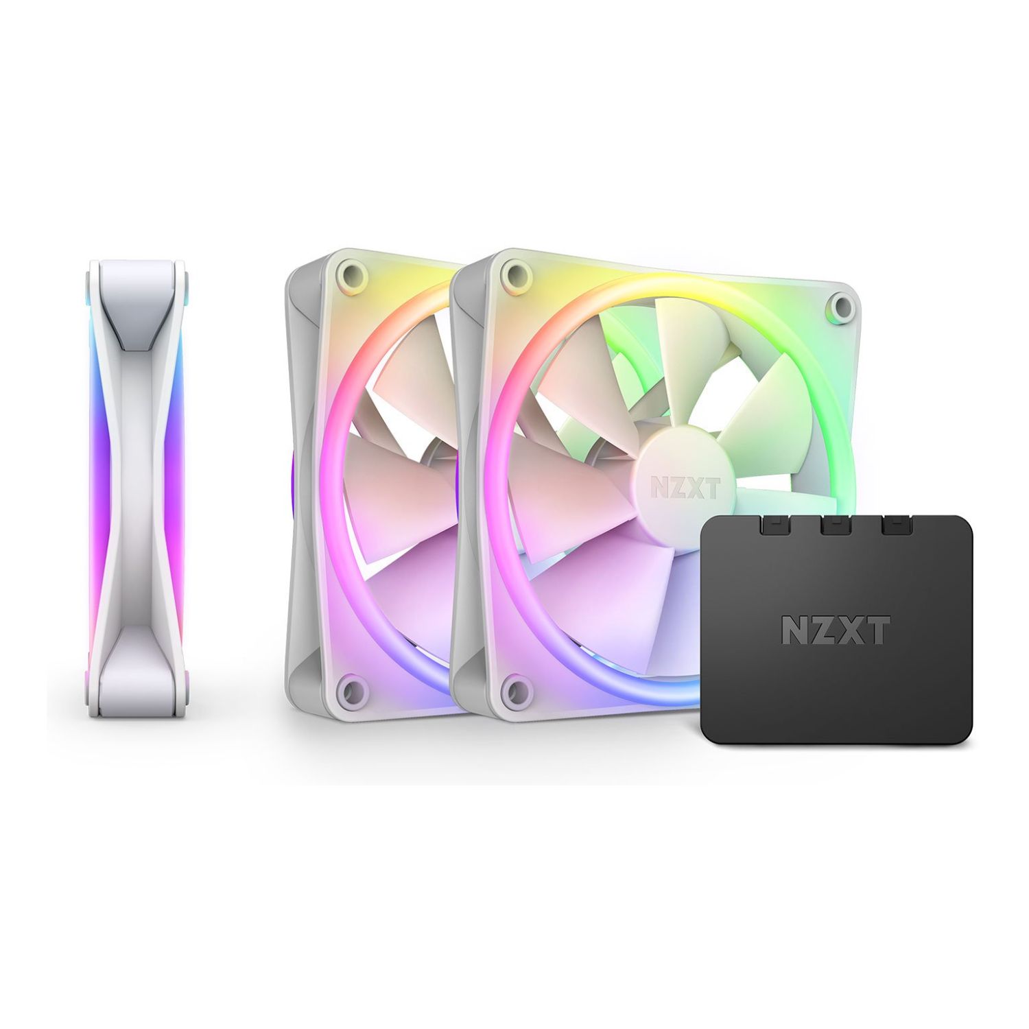 NZXT F120 RGB DUO Triple Pack 120mm White Case Fans RF-D12TF-W1