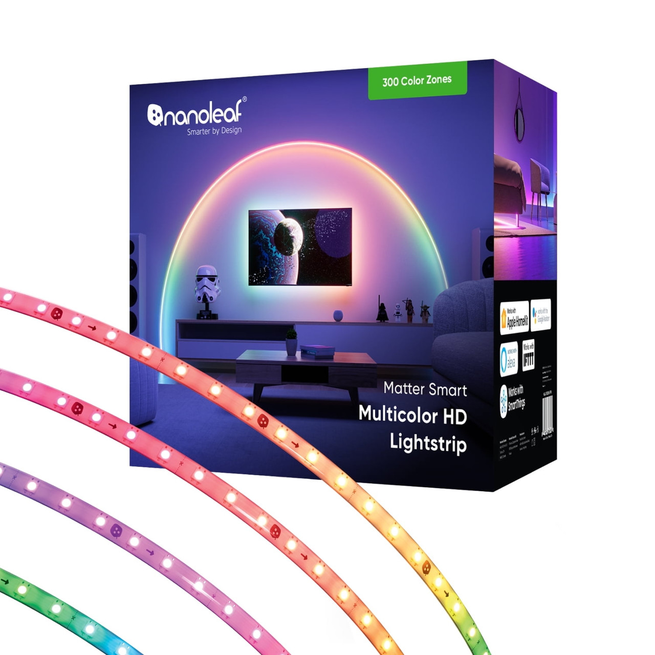 Nanoleaf Essentials Matter Smart Multicolor HD Lightstrip - 16.4ft (5m)