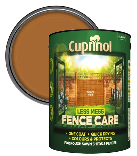 Cuprinol Less Mess Fence Care - Autumn Gold - 5L