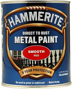 Hammerite Metal Smooth Paint - Red - 750ml