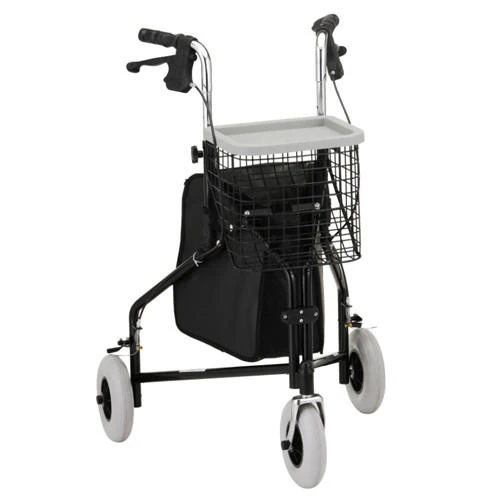 NOVA Traveler 3-Wheel Rollator Walker – Lightweight Tri-Wheel Rollator with Basket, Tray & Pouch