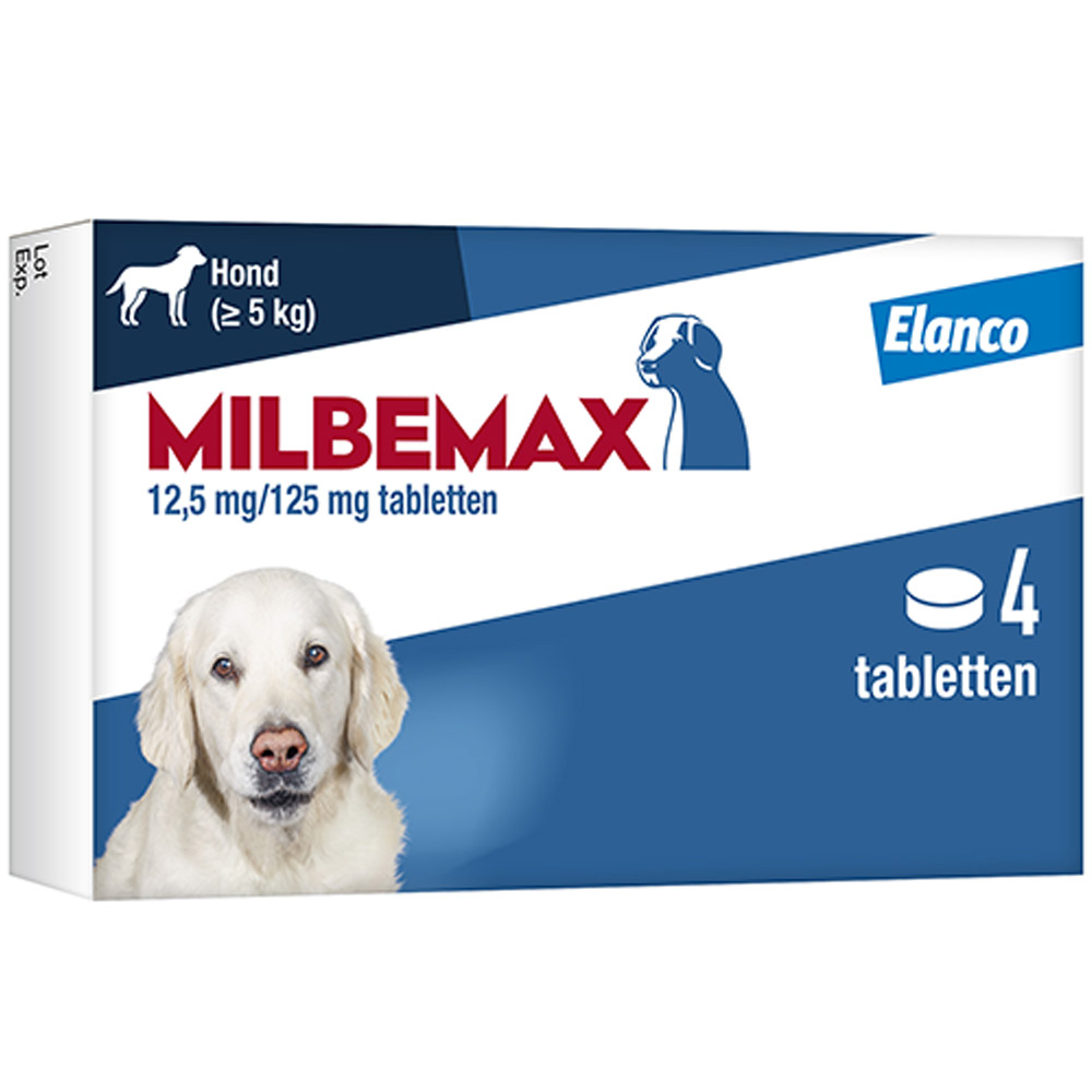 Milbemax hond groot 4 ontworming tabletten
