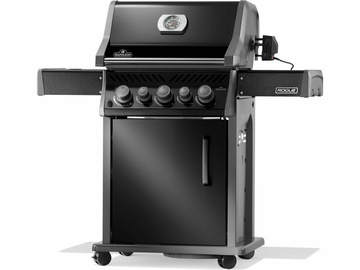 Napoleon gas barbecue with rear and side burner with rotisserie Rogue 65.3 x 140 x 123 cm
