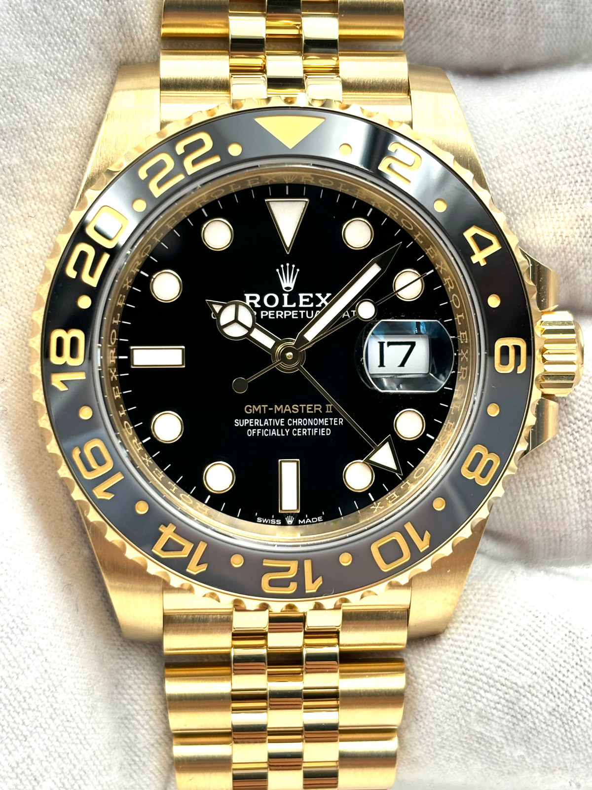 Rolex GMT-Master II 126718GRNR Yellow Gold Jubilee Bracelet – 2023